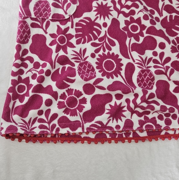 Mini Boden Toweling Dress Fuchsia and White Floral Print Dress Size 9-10 Y - Picture 6 of 6
